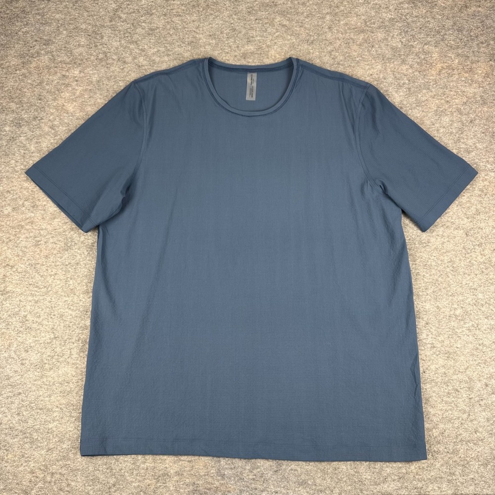 Outdoor Voices GridTek Breezy Shirt Nylon Stretch Blue Mens XL